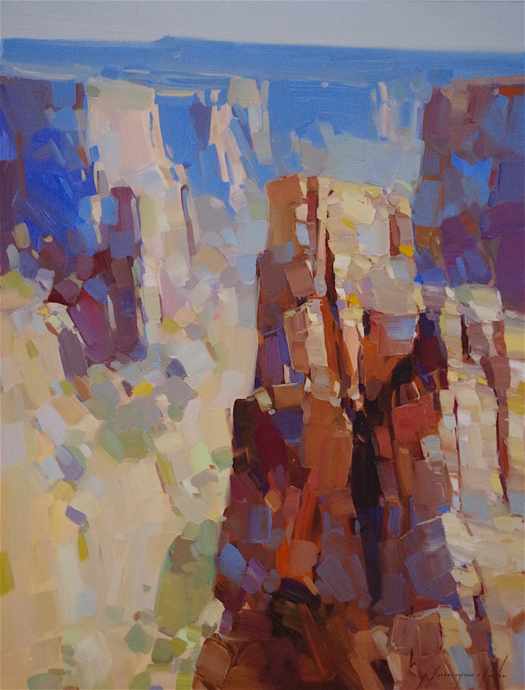 Grand Canyon, Landscape oil Painting, Handmade art, One of a Kind, Signed with Certificate of Authenticity 