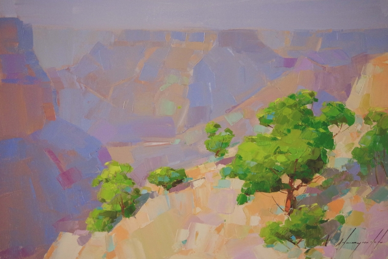 Grand Canyon, Landscape oil Painting, Handmade art, One of a Kind, Signed with Certificate of Authenticity 