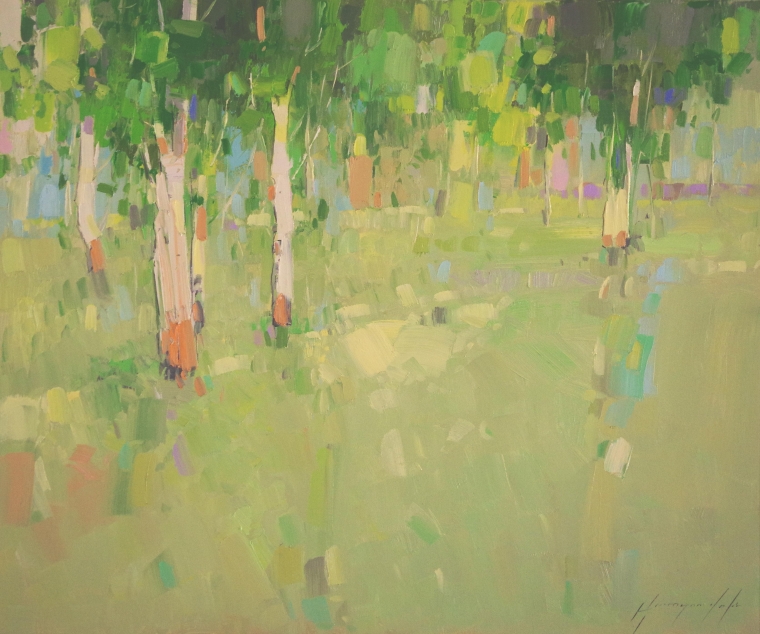 Play of Lights Landscape oil Painting, Handmade art, One of a Kind, Signed 