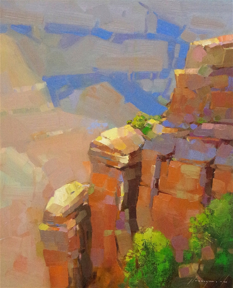 Grand Canyon, Landscape Original oil Painting, Handmade art, One of a Kind, Signed  