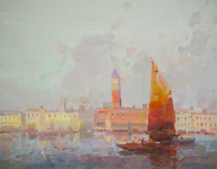 Venice, Original oil Painting, Handmade art, One of a Kind  