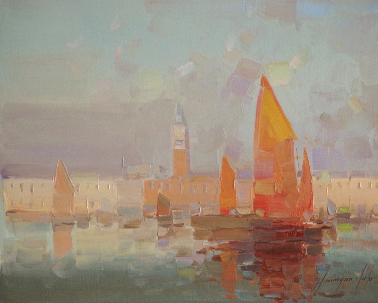 Venice, Original oil Painting, Handmade art, One of a Kind 