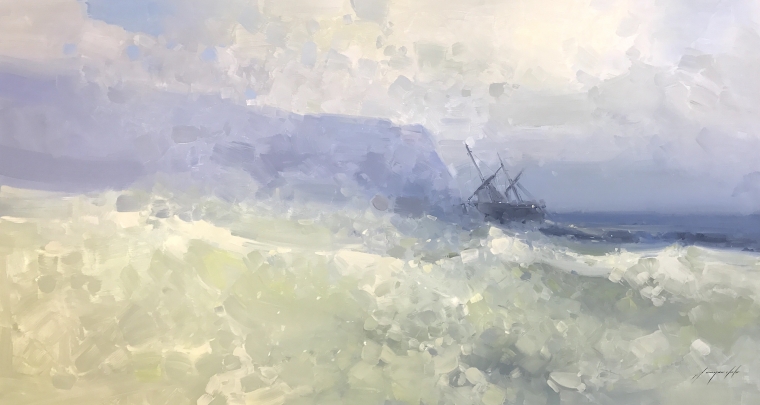 Ocean Waves, Seascape, Original oil Painting, Handmade artwork, Ready to hang  