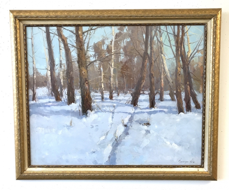 Winter, Original oil Painting, Handmade artwork, One of a Kind           