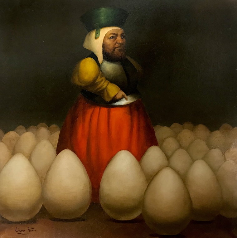 The Dream a Marcos, Surrealism, Original oil painting, Handmade artwork, One of a kind